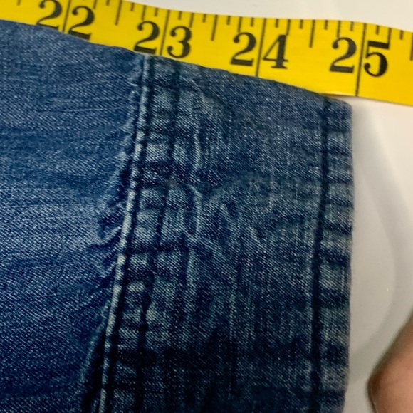 GAP Factory Blue Denim Button Down Shirt - Picture 8 of 10